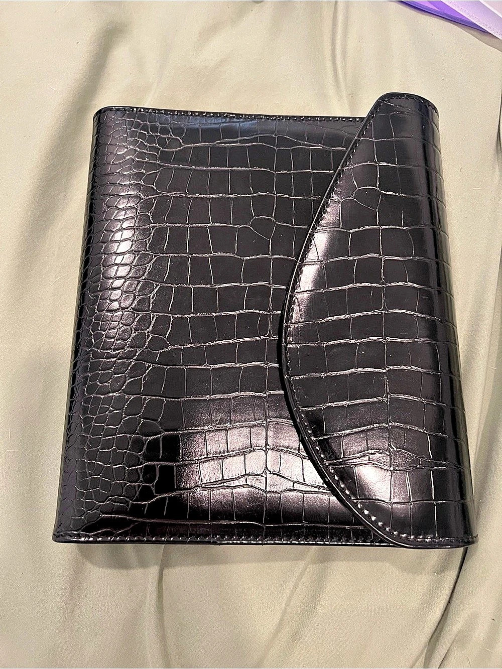 STIL Crocodile Embossed Black Planner A5